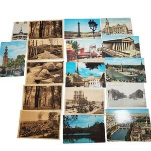 17 France Postcards & Post Card Pack Vintage Lot Variety Ephemera